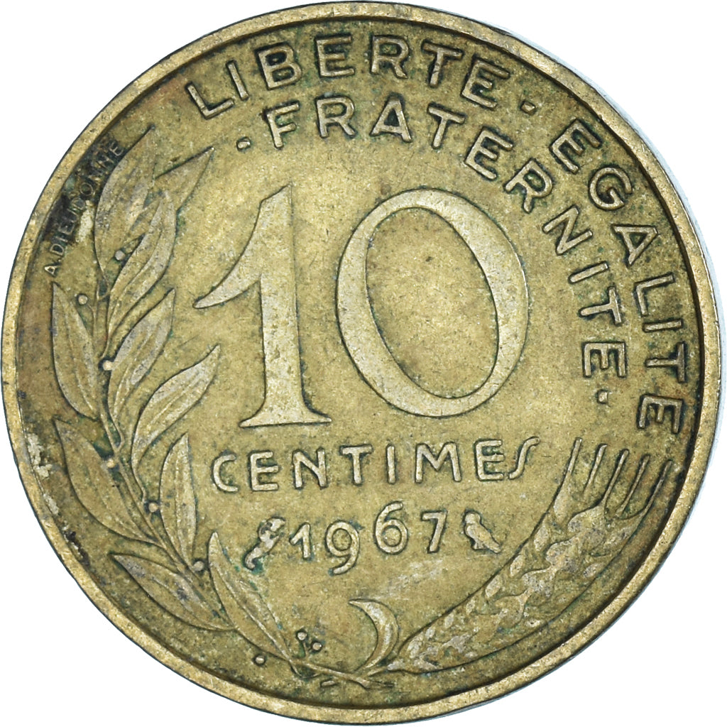 Coin, France, 10 Centimes, 1967