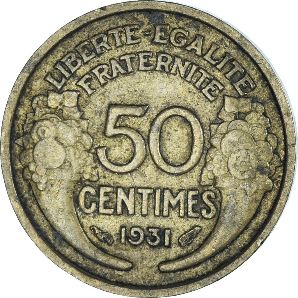 Moneda, Francia, 50 Centimes, 1931