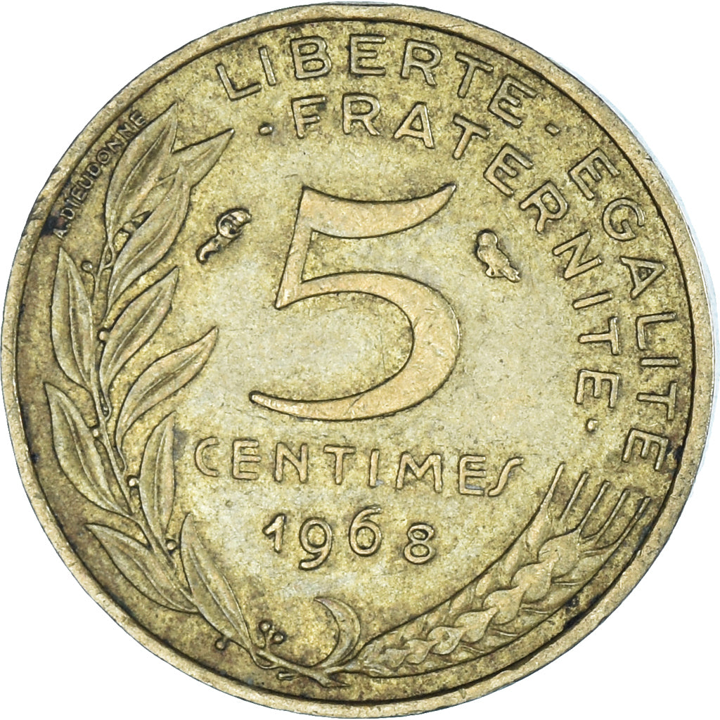 Moneta, Francia, 5 Centimes, 1968
