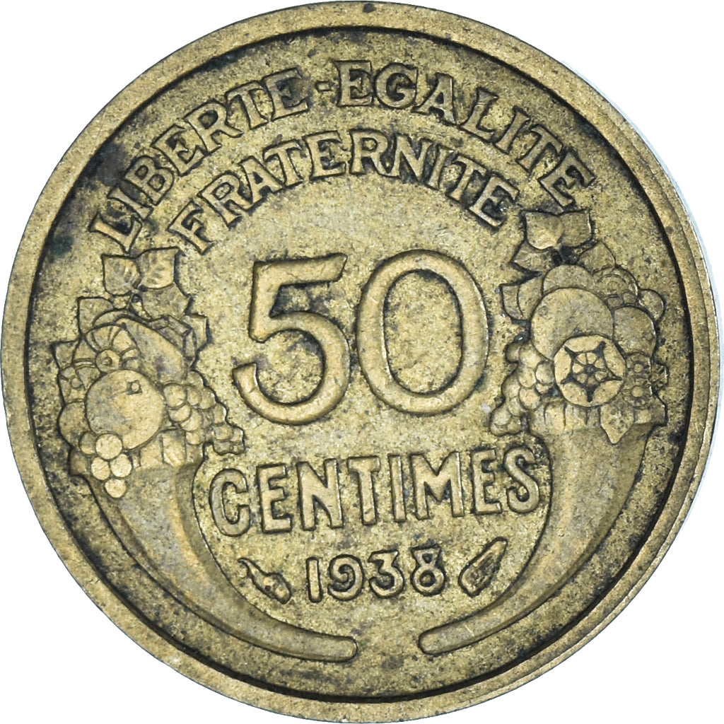 Moneta, Francia, 50 Centimes, 1938