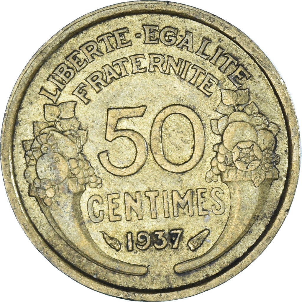 Moneta, Francja, 50 Centimes, 1937