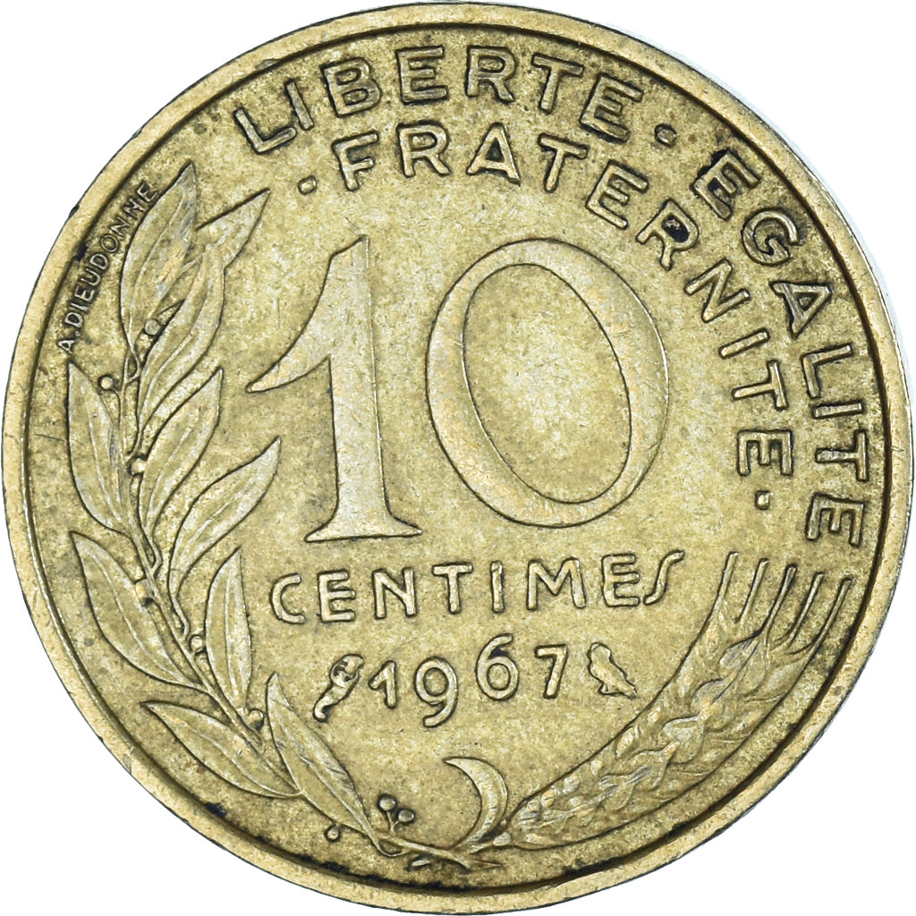 Moneta, Francia, 10 Centimes, 1967