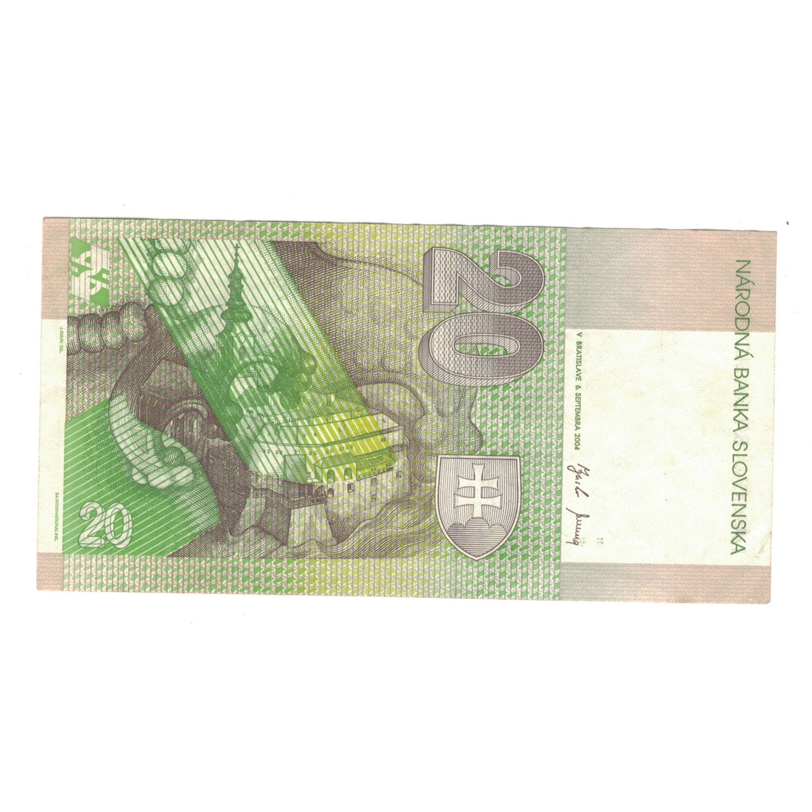 Banknote, Slovakia, 20 Korun, 2004, 2004-09-06, KM:20f, AU(50-53)