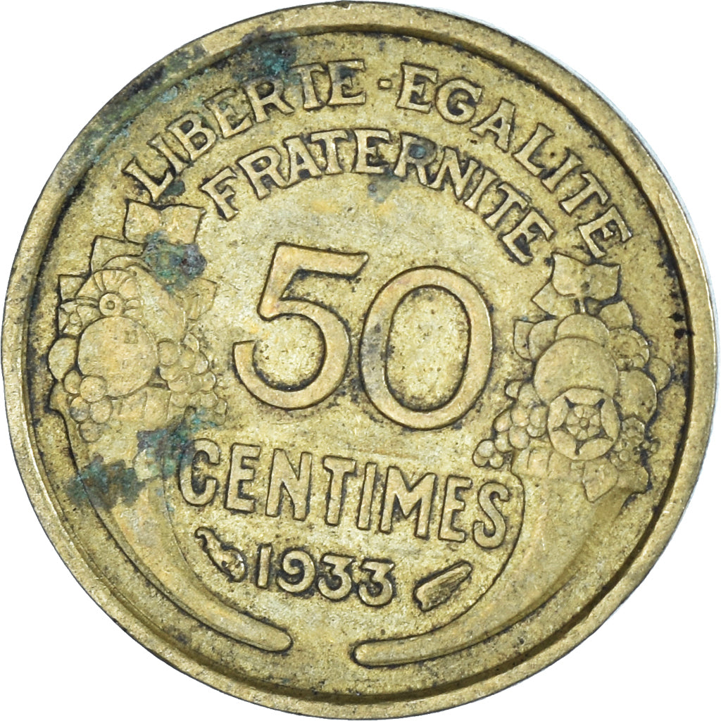Moeda, França, 50 Centimes, 1933