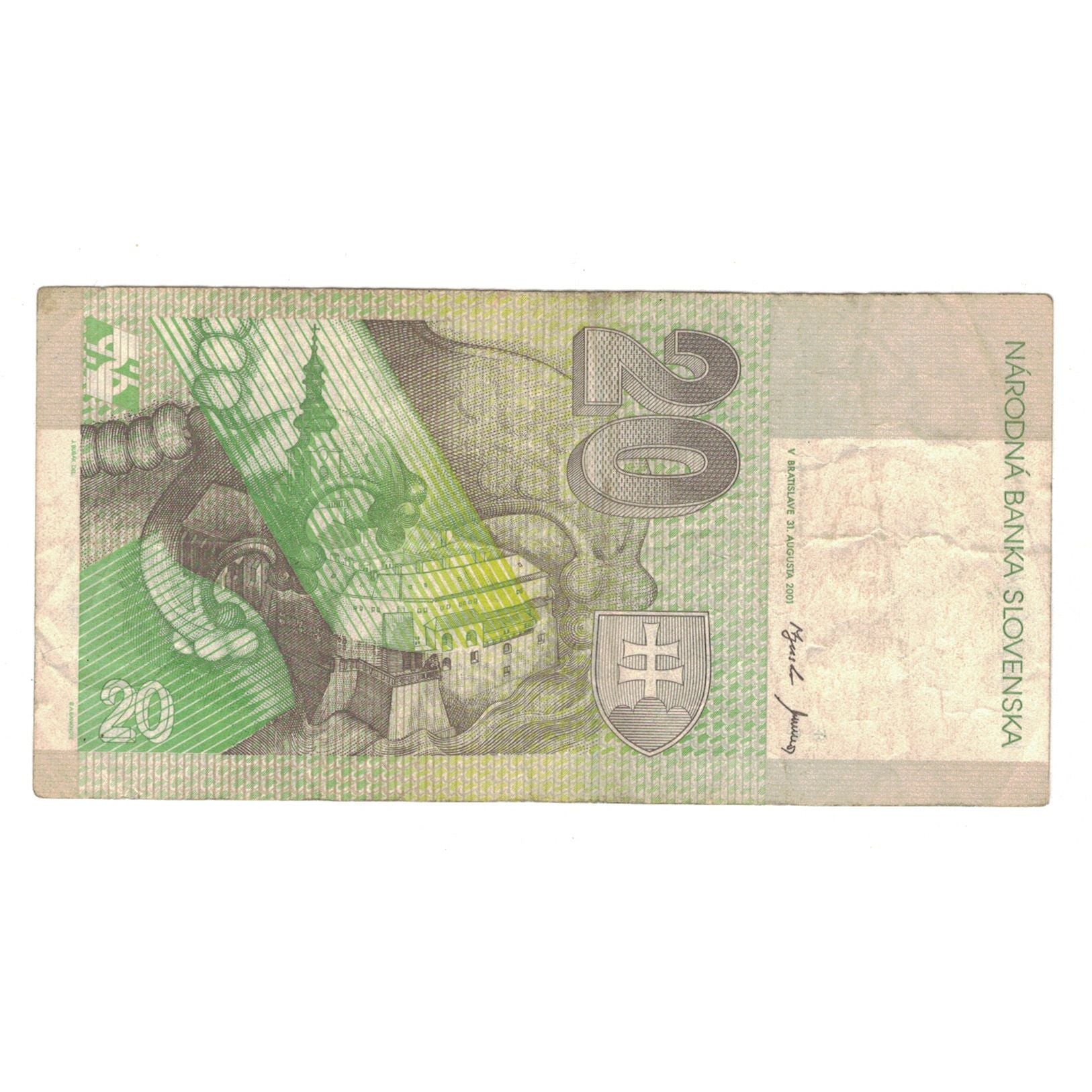 Banknote, Slovakia, 20 Korun, 2001, 2001-08-31, KM:20e, VF(20-25)