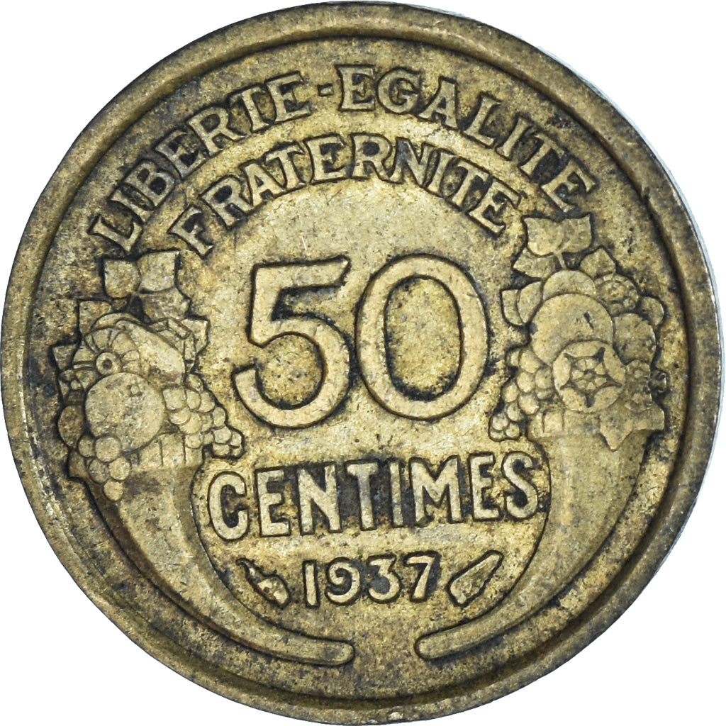 Moneta, Francia, 50 Centimes, 1937