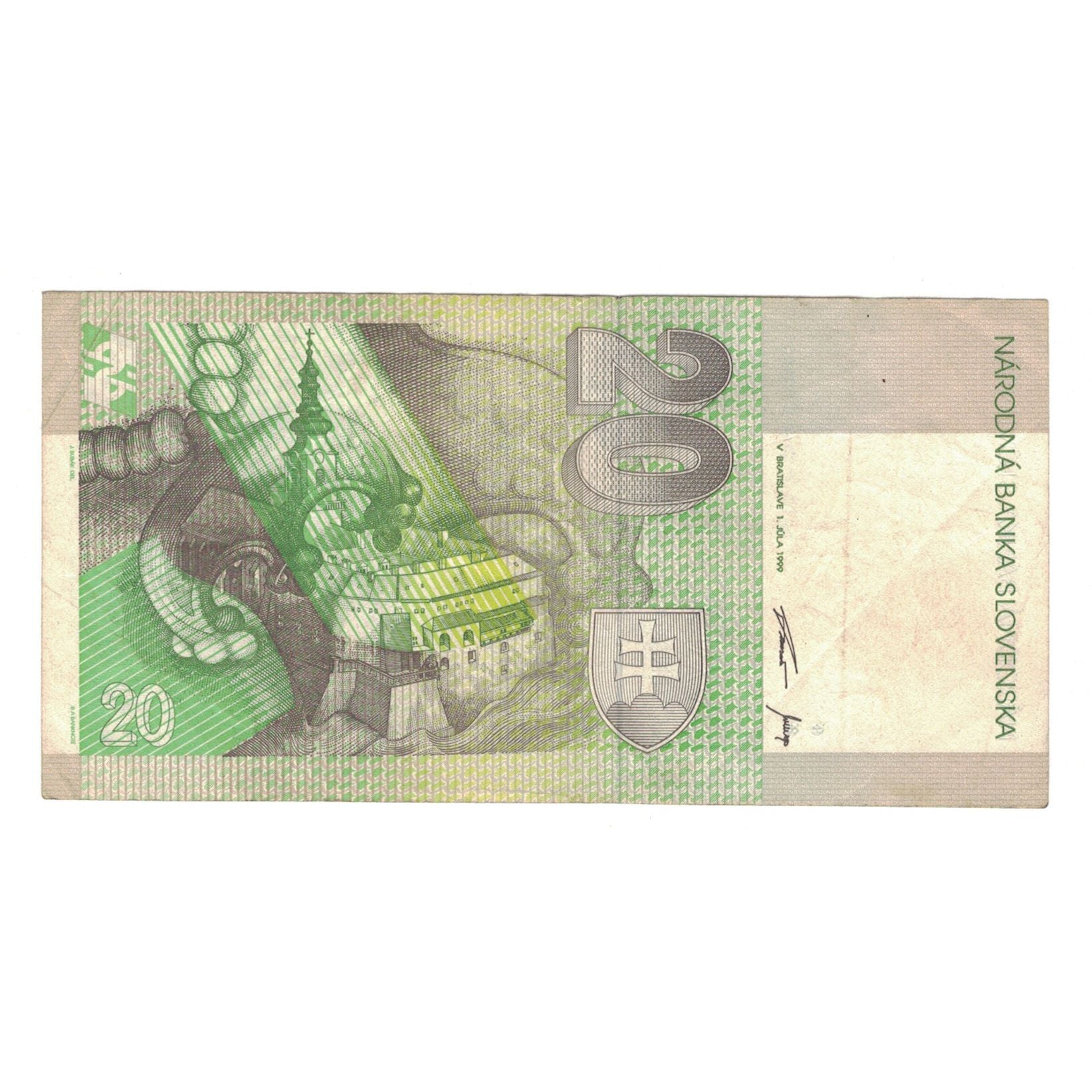 Banknote, Slovakia, 20 Korun, 1999, 1999-07-01, KM:20d, EF(40-45)