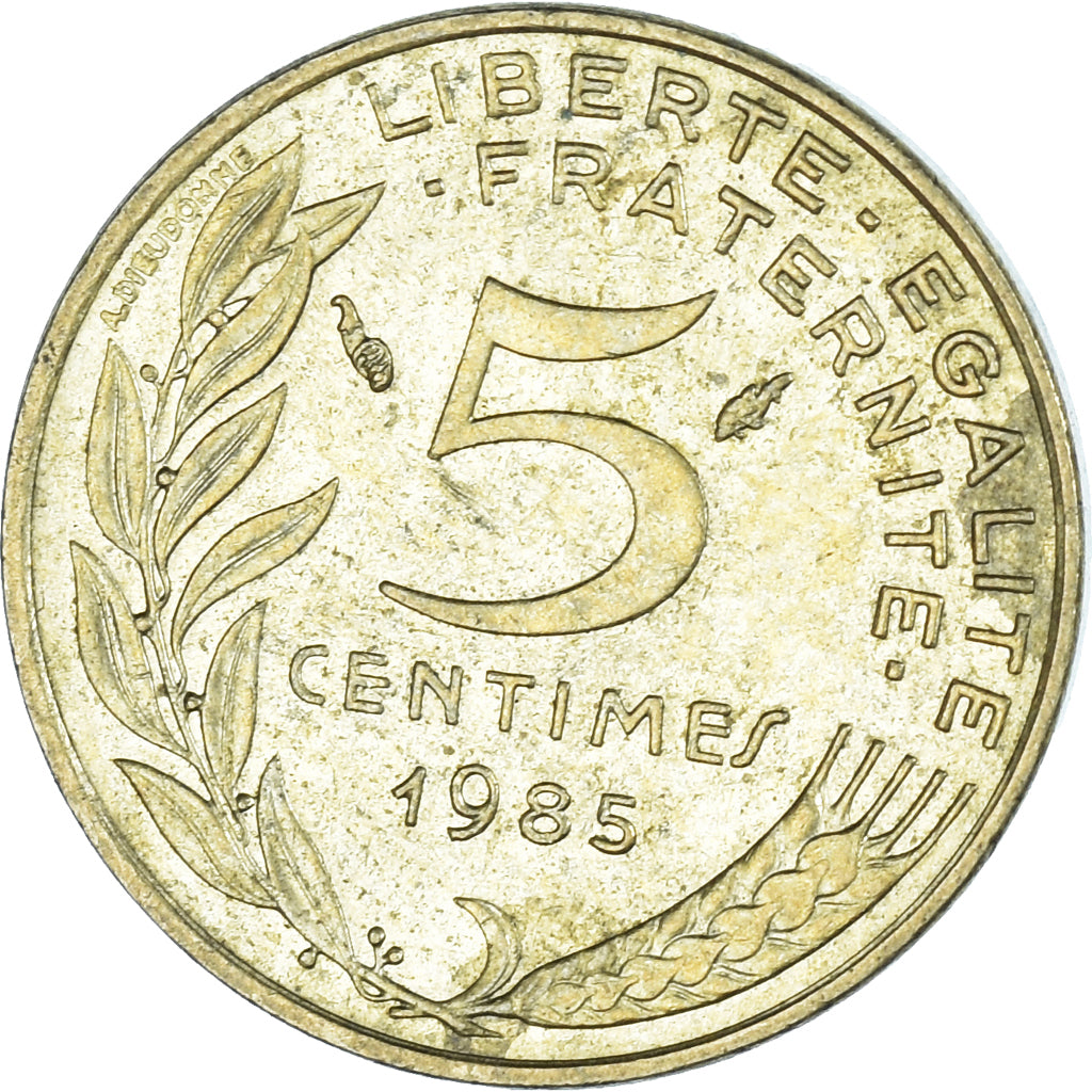 Coin, France, 5 Centimes, 1985