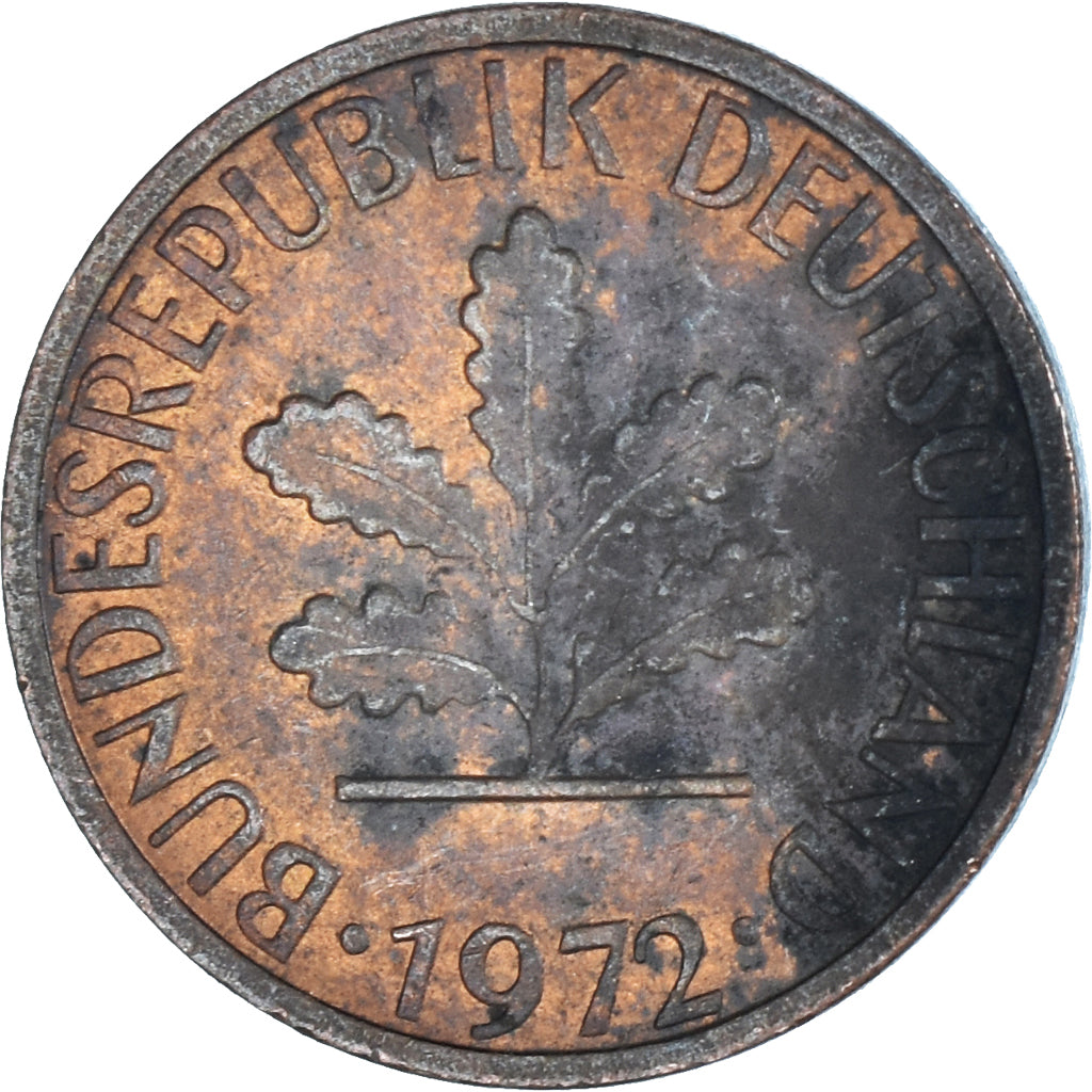 Moeda, Alemanha, Pfennig, 1972