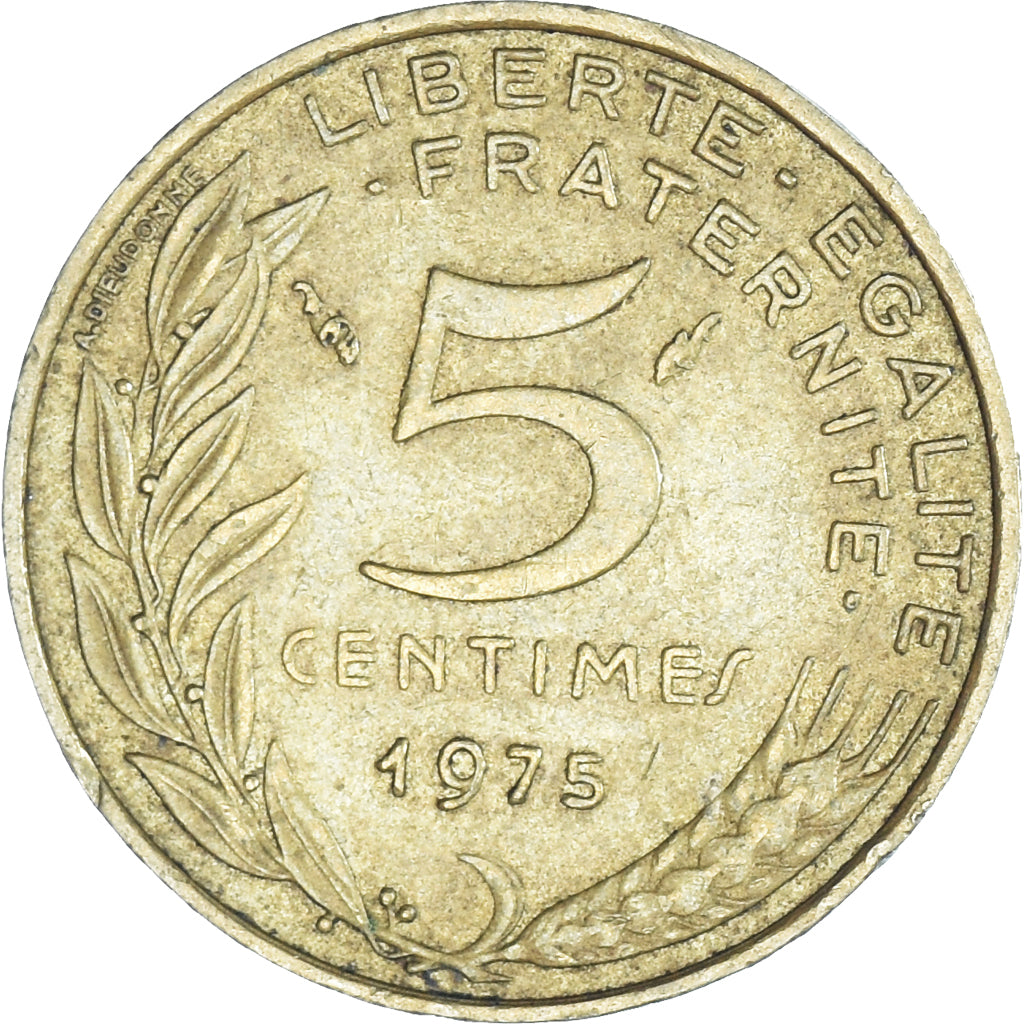 Moneda, Francia, 5 Centimes, 1975