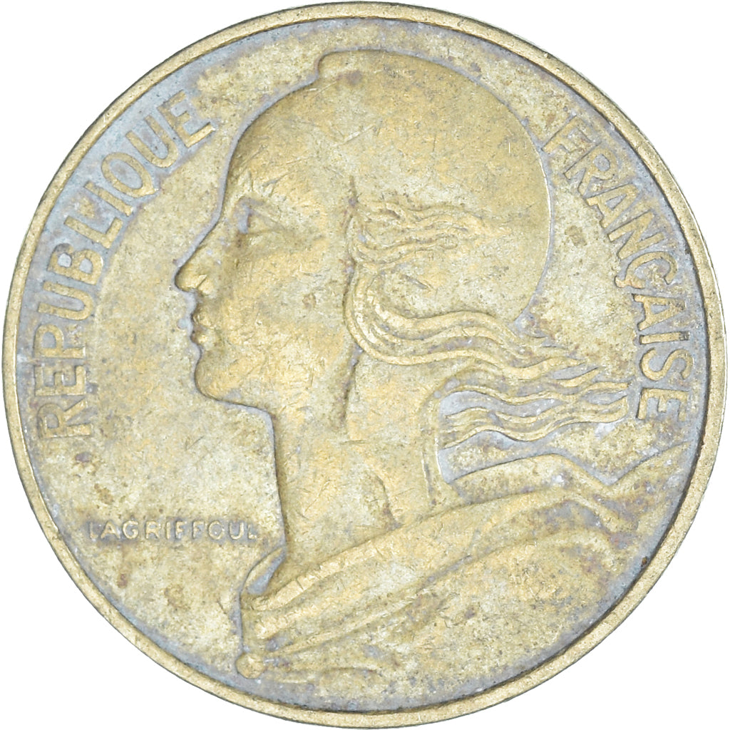 Moneta, Francja, 10 Centimes, 1973