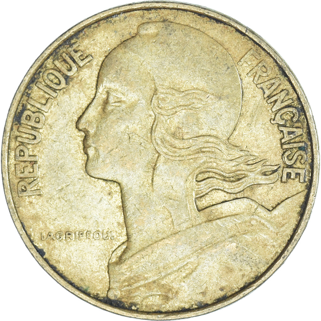 Moneta, Francja, 10 Centimes, 1975