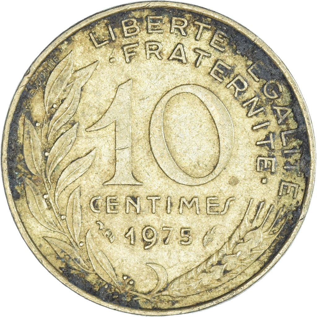 Moneta, Francja, 10 Centimes, 1975