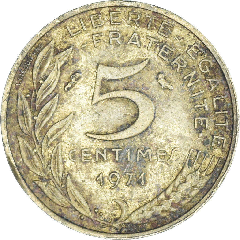 Moneta, Francia, 5 Centimes, 1971