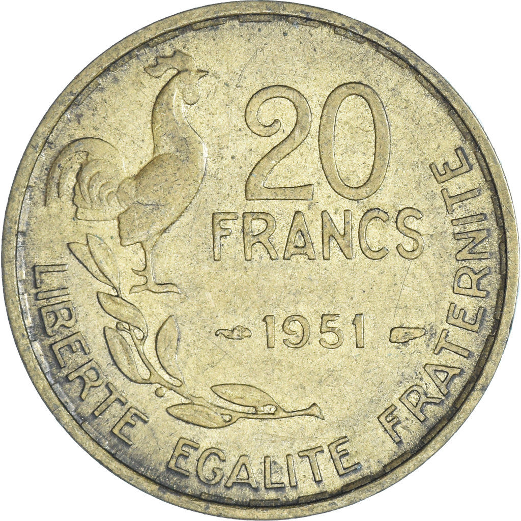 Moneda, Francia, 20 Francs, 1951