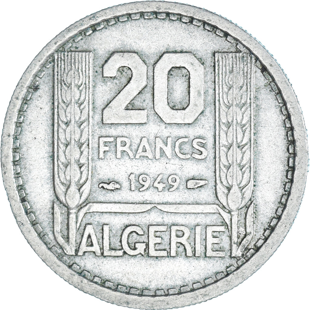 Moneda, Algeria, 20 Francs, 1949