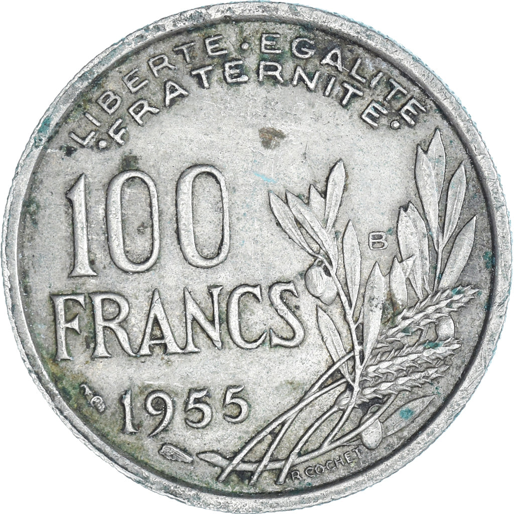 Moneta, Francia, 100 Francs, 1955