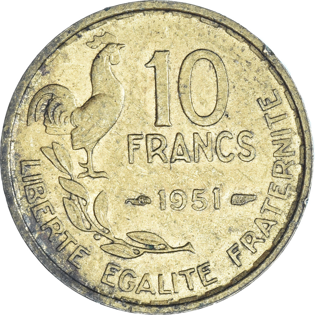 Moneta, Francia, 10 Francs, 1951