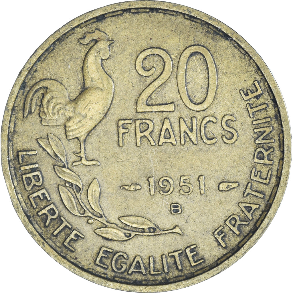 Moneta, Francia, 20 Francs, 1951