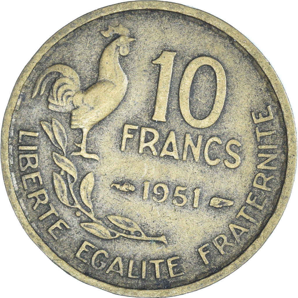 Moneda, Francia, 10 Francs, 1951