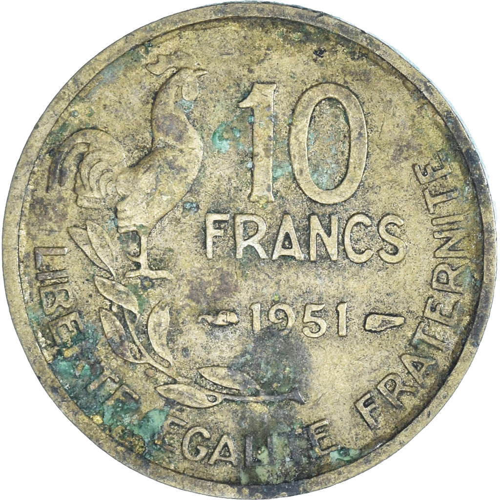 Munten, Frankrijk, 10 Francs, 1951