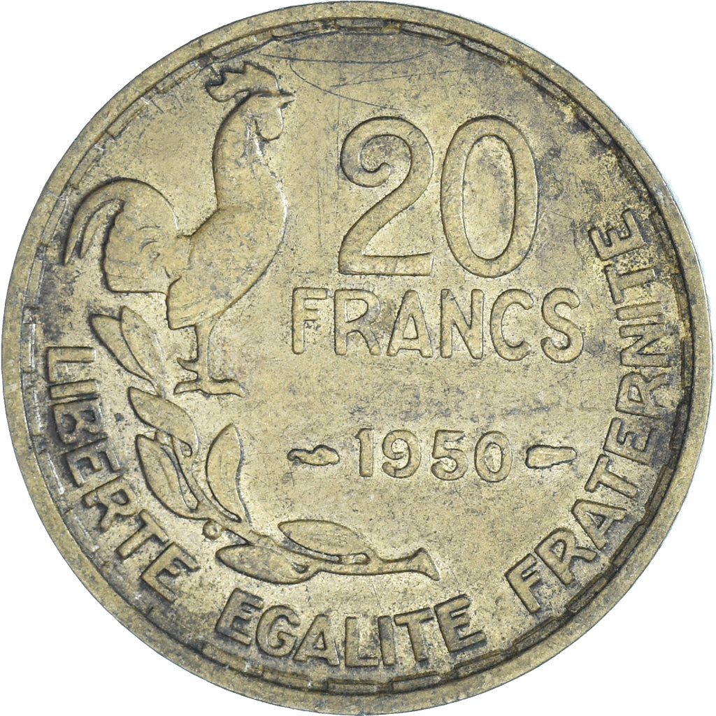 Munten, Frankrijk, 20 Francs, 1950