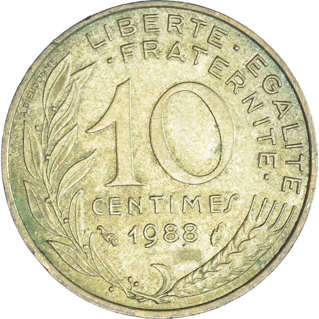 Moneta, Francia, 10 Centimes, 1988