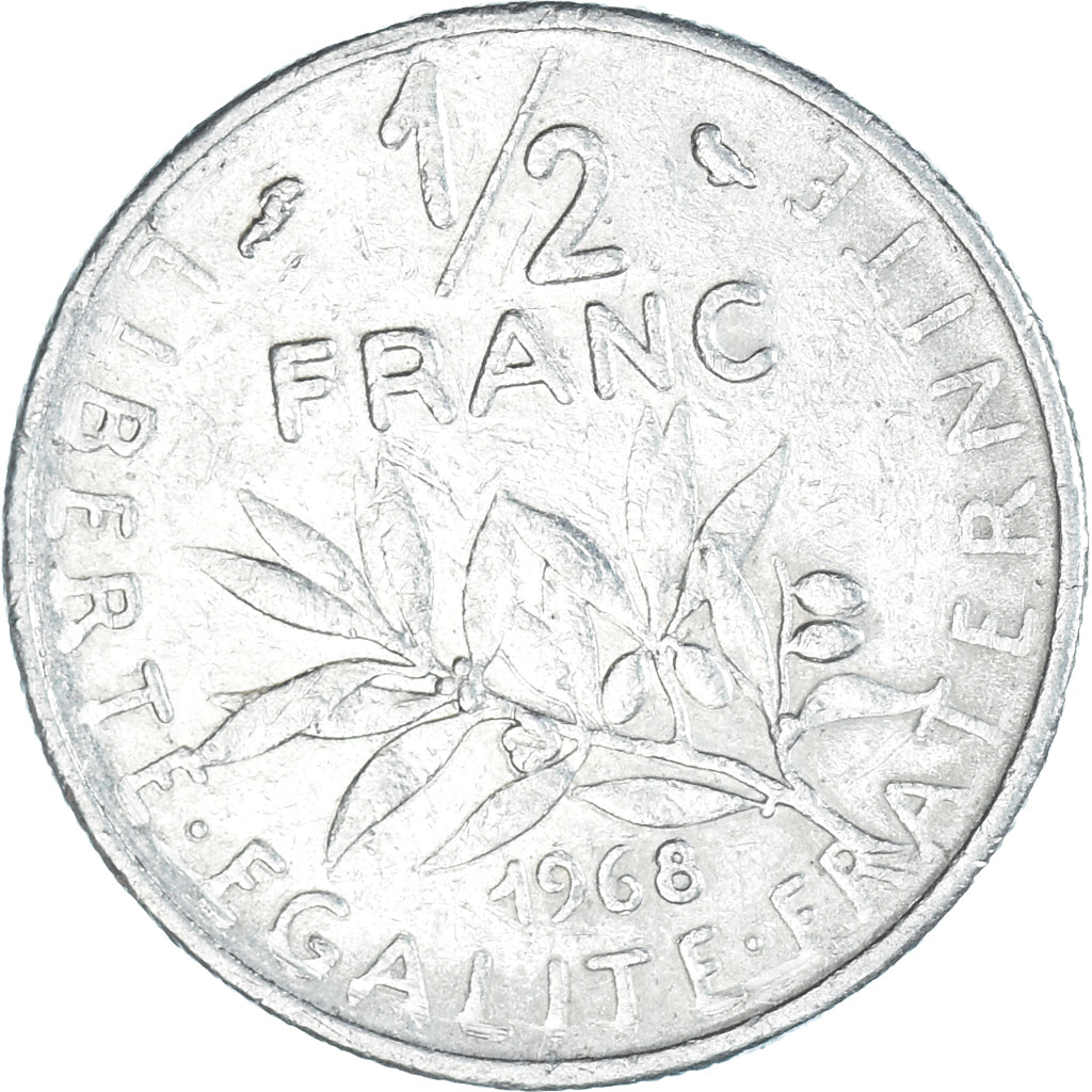 Münze, Frankreich, 1/2 Franc, 1968