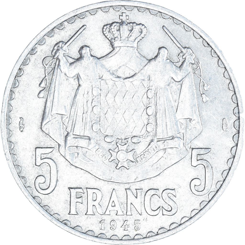Moneda, Mónaco, 5 Francs, 1945
