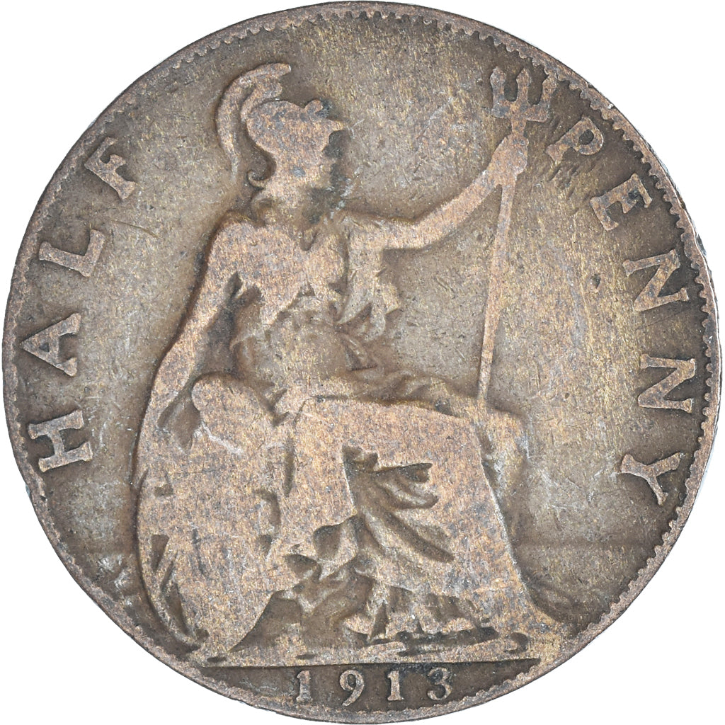 Moeda, Grã-Bretanha, 1/2 Penny, 1913
