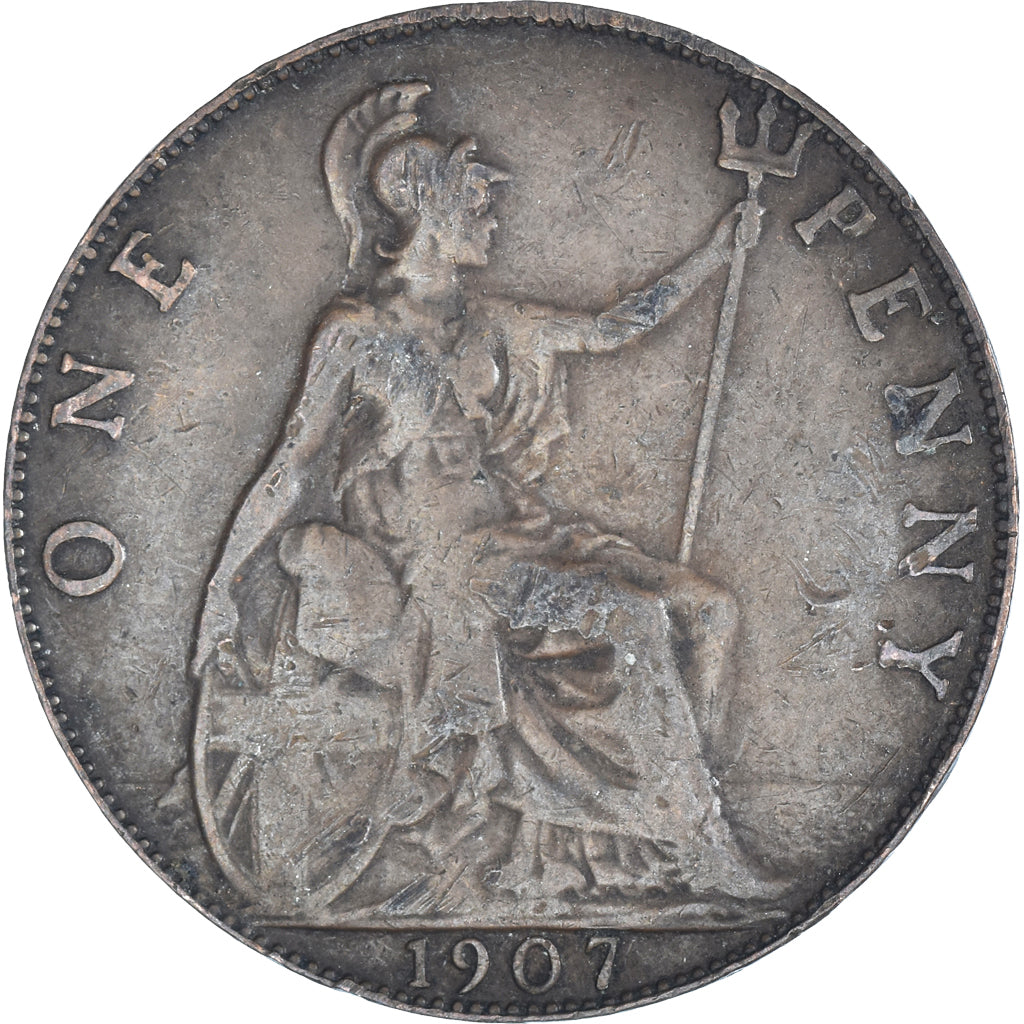 Coin, Great Britain, Penny, 1907