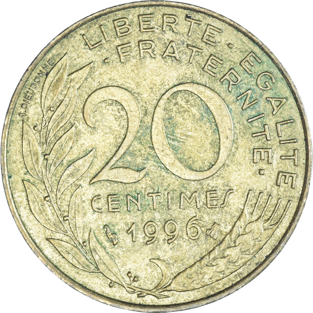Münze, Frankreich, 20 Centimes, 1996