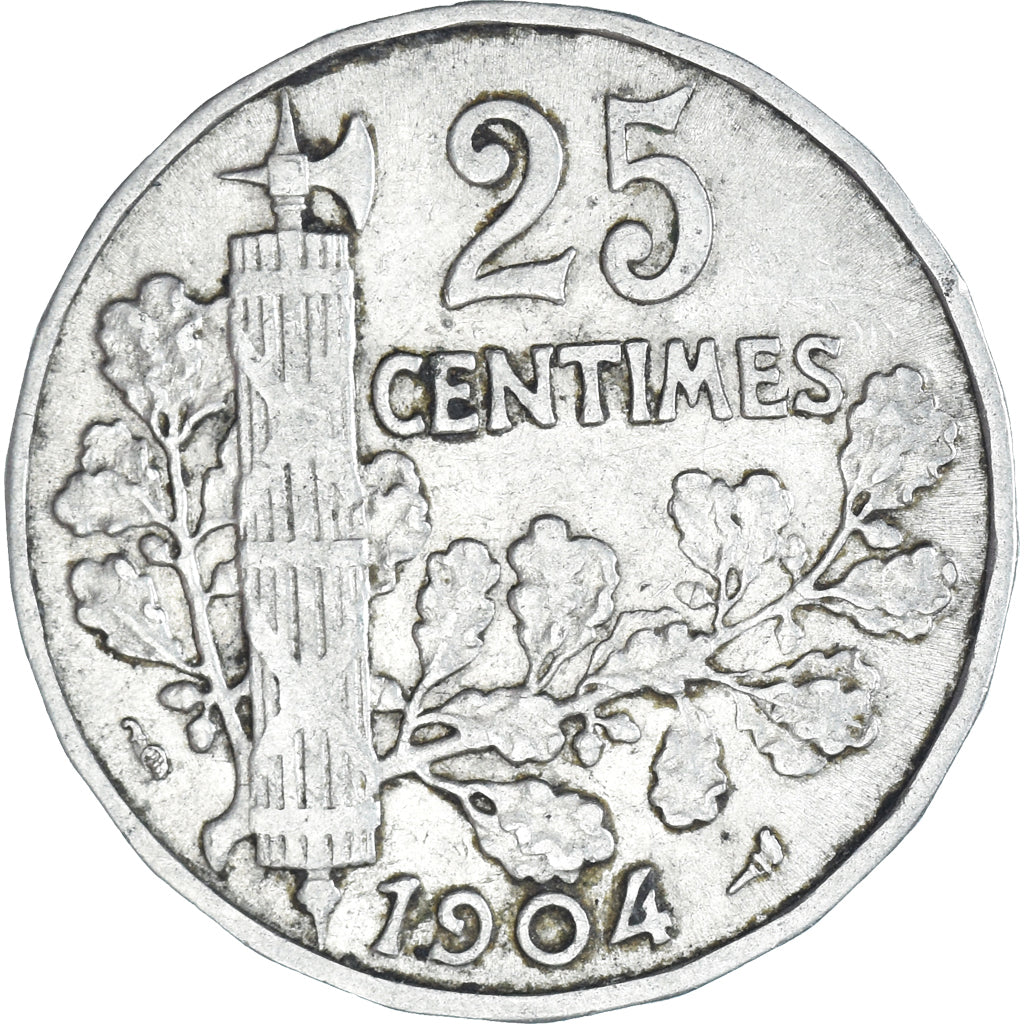 Munten, Frankrijk, 25 Centimes, 1904