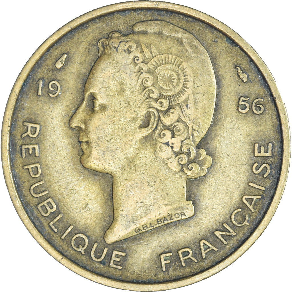 Coin, French West Africa, 25 Francs, 1956