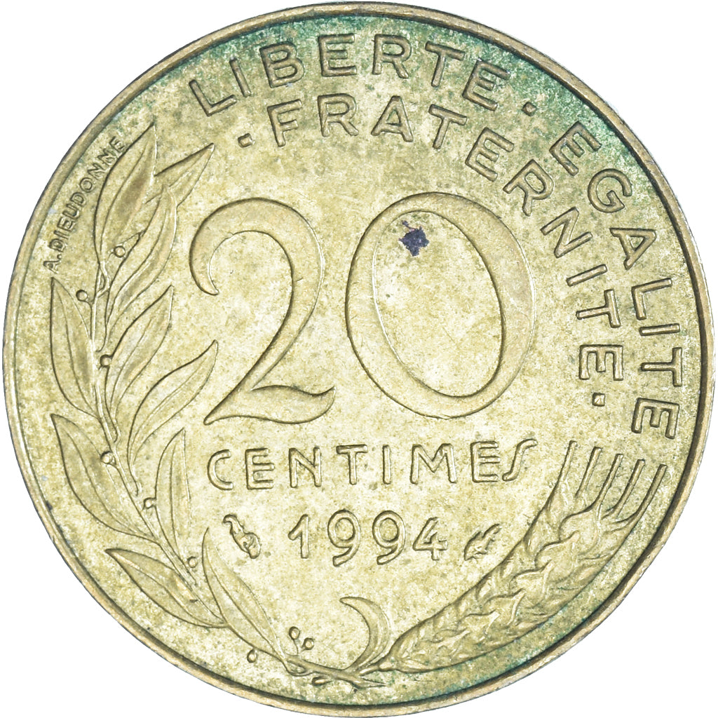 Moneta, Francia, 20 Centimes, 1994