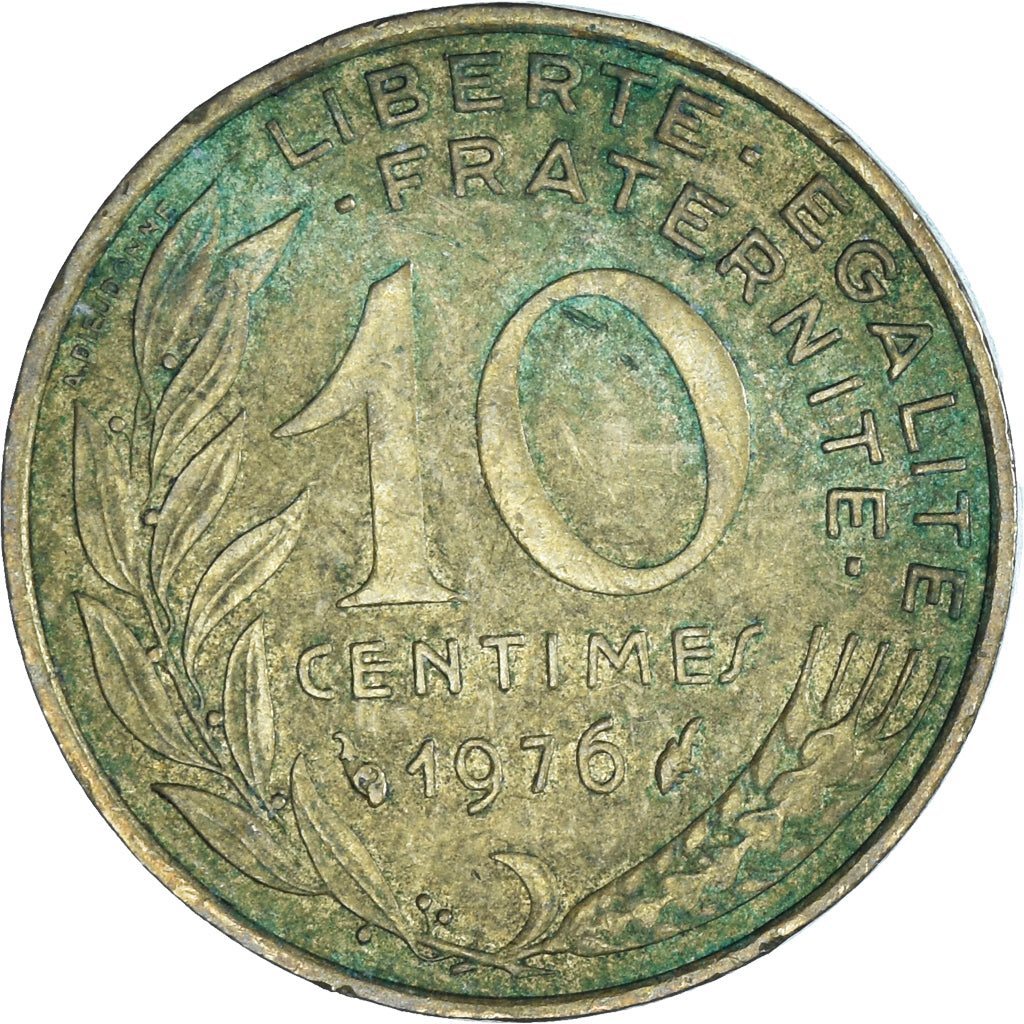 Moneda, Francia, 10 Centimes, 1976