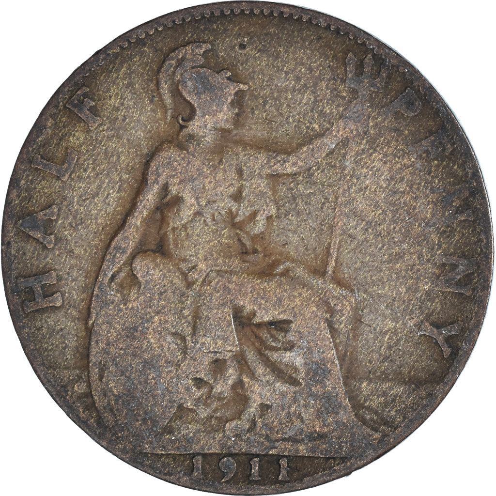 Moneta, Wielka Brytania, 1/2 Penny, 1911