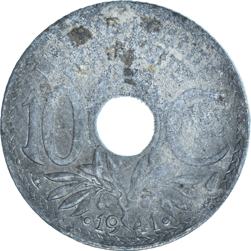Munten, Frankrijk, 10 Centimes, 1941