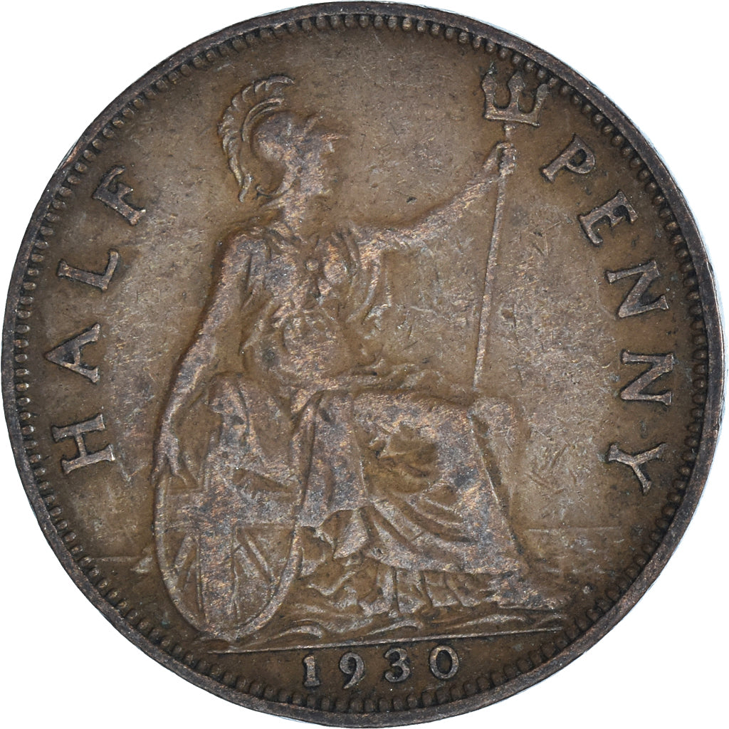 Moneda, Gran Bretaña, 1/2 Penny, 1930
