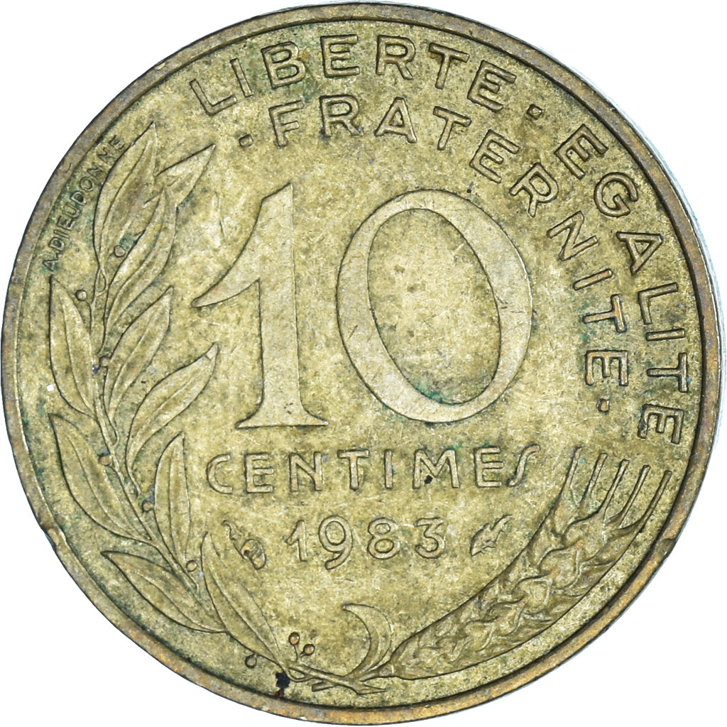 Moneda, Francia, 10 Centimes, 1983