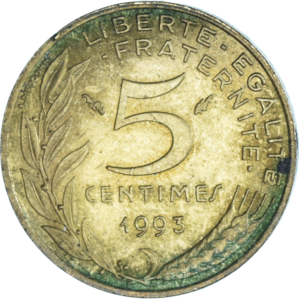Moneda, Francia, 5 Centimes, 1993
