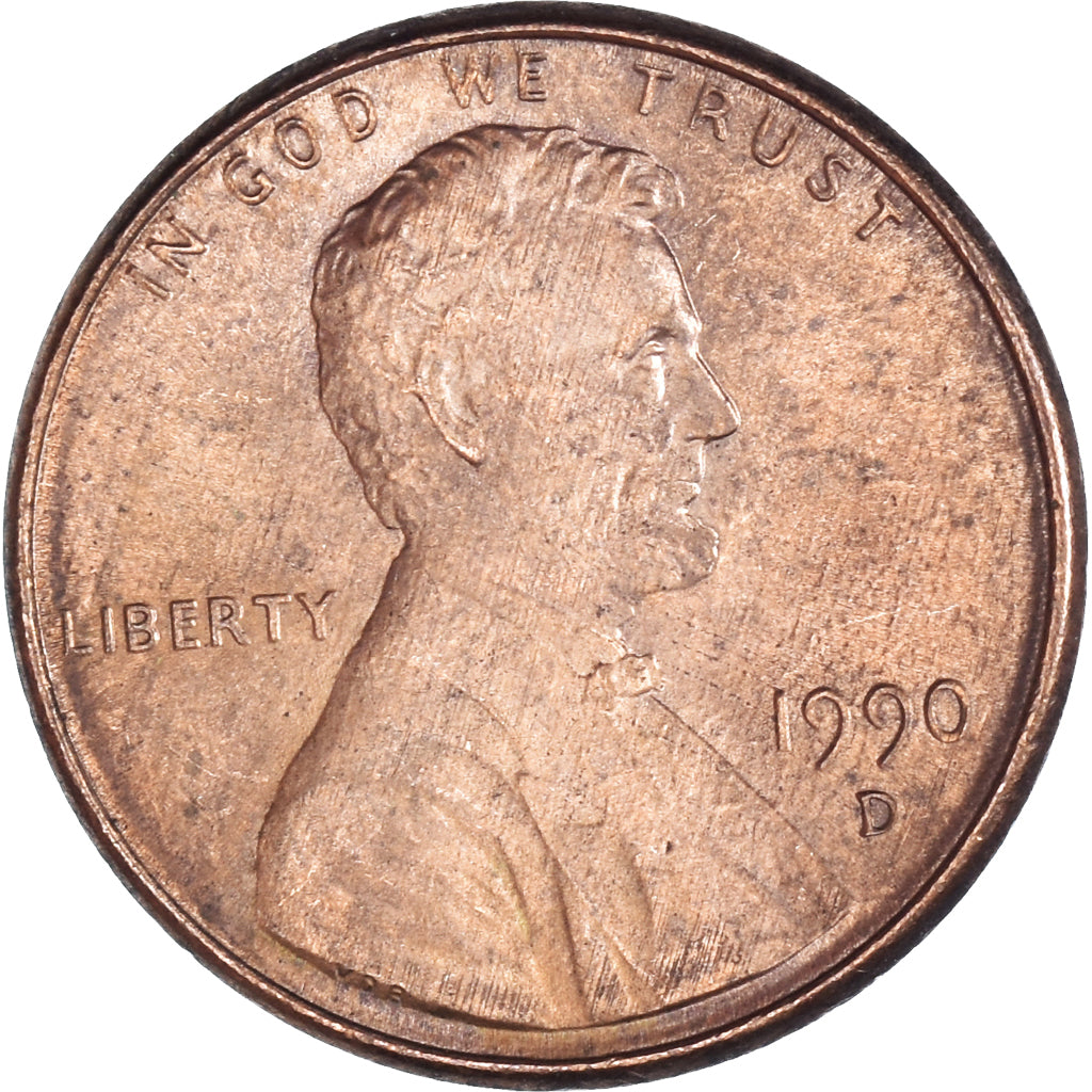 Moneta, USA, Cent, 1990
