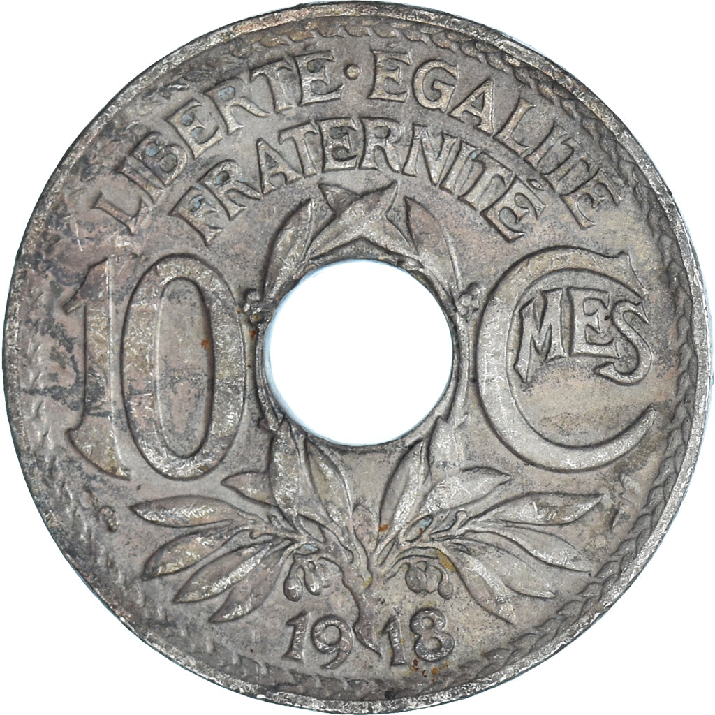 Moneta, Francia, 10 Centimes, 1918