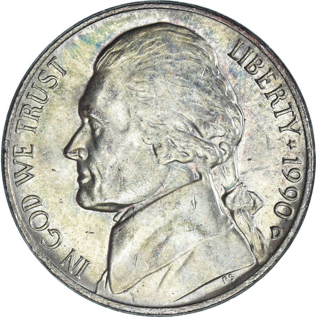Moneta, USA, 5 Cents, 1990