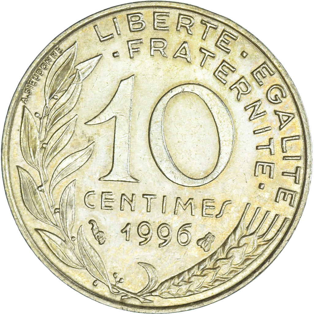 Munten, Frankrijk, 10 Centimes, 1996