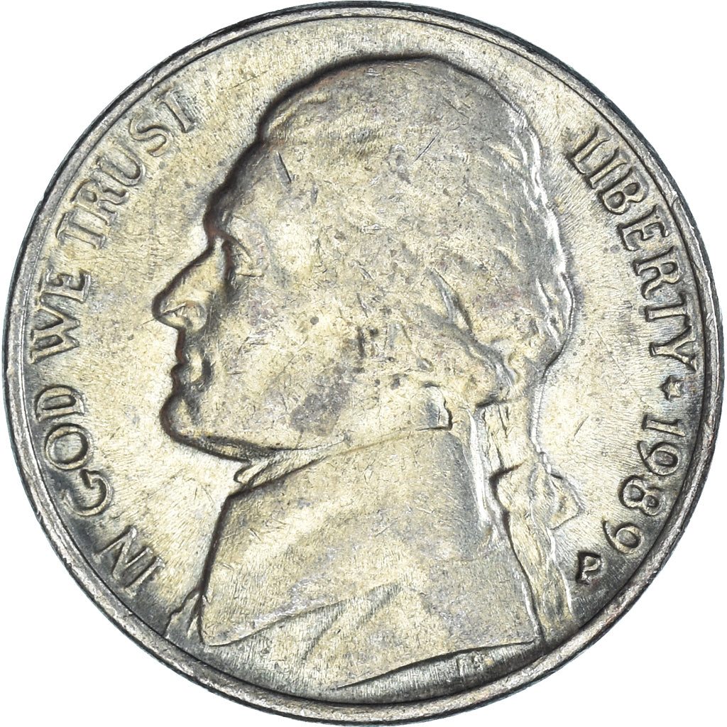 Moneda, Estados Unidos, 5 Cents, 1989