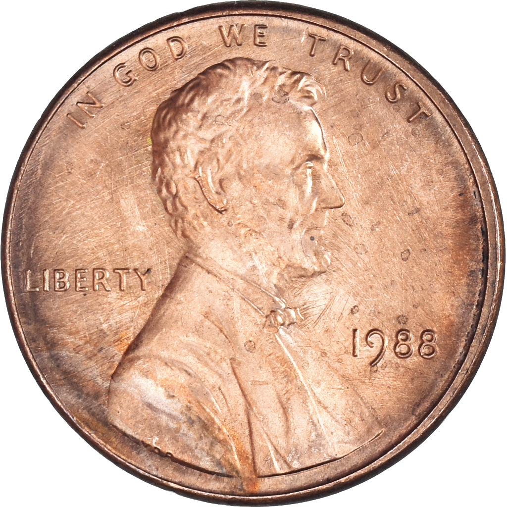 Moneta, USA, Cent, 1988