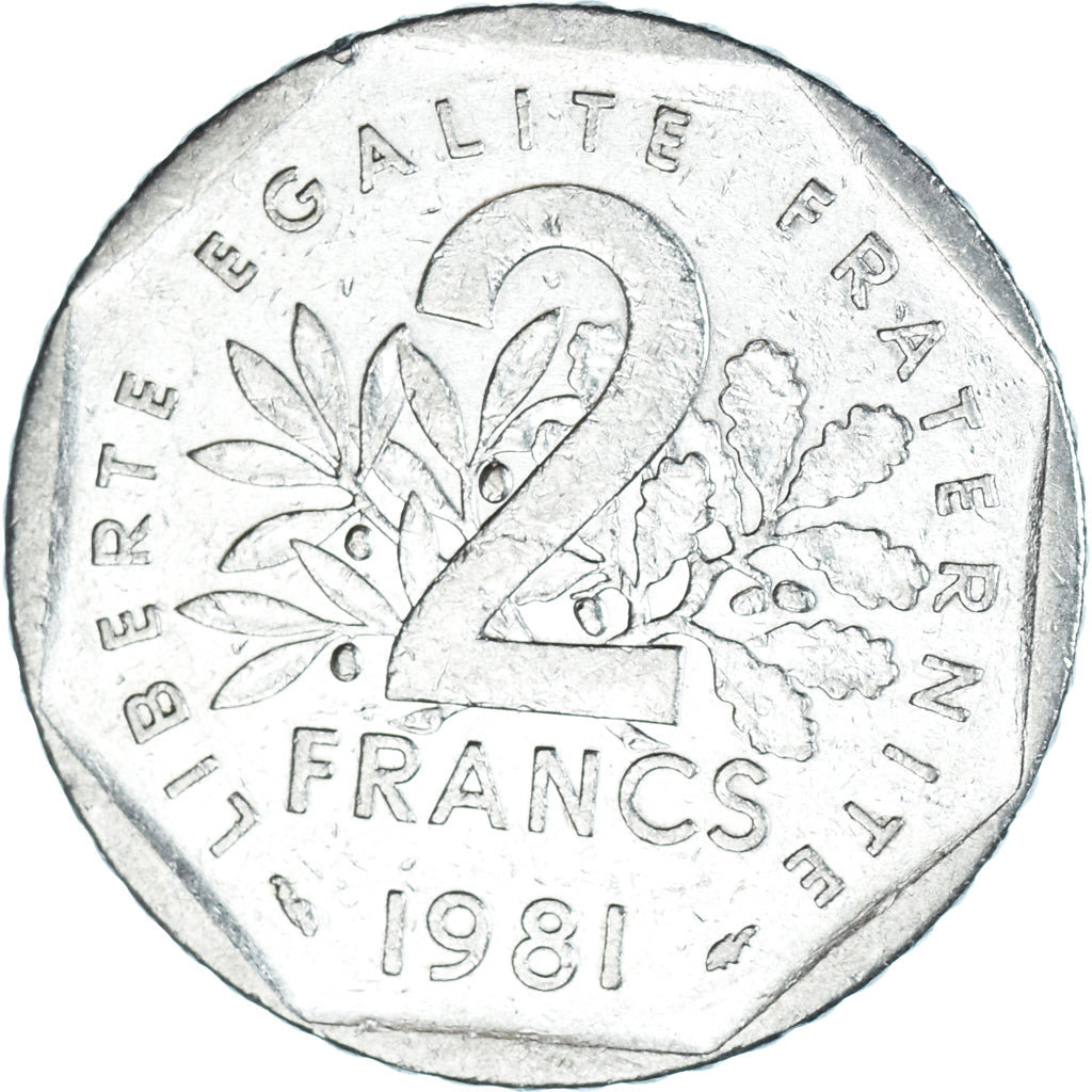 Moneda, Francia, 2 Francs, 1981