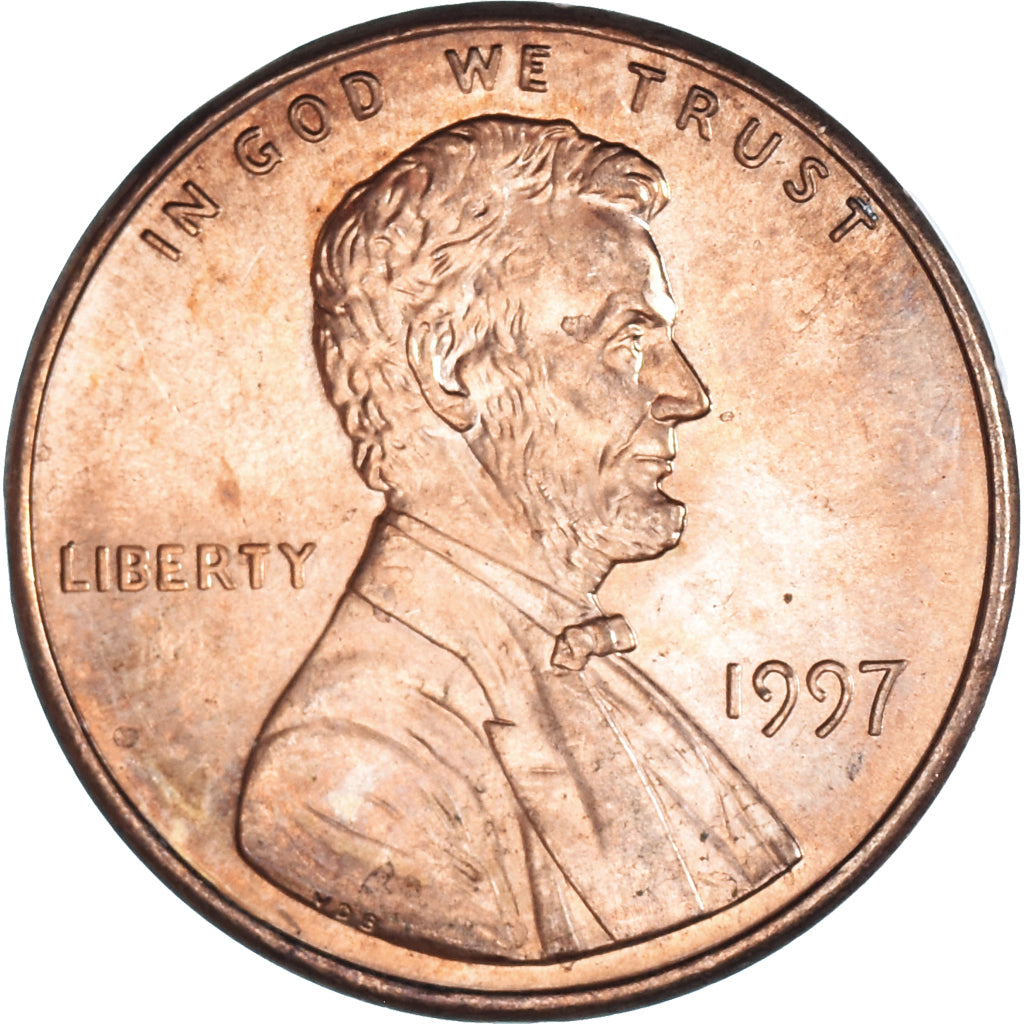 Coin, United States, Cent, 1997