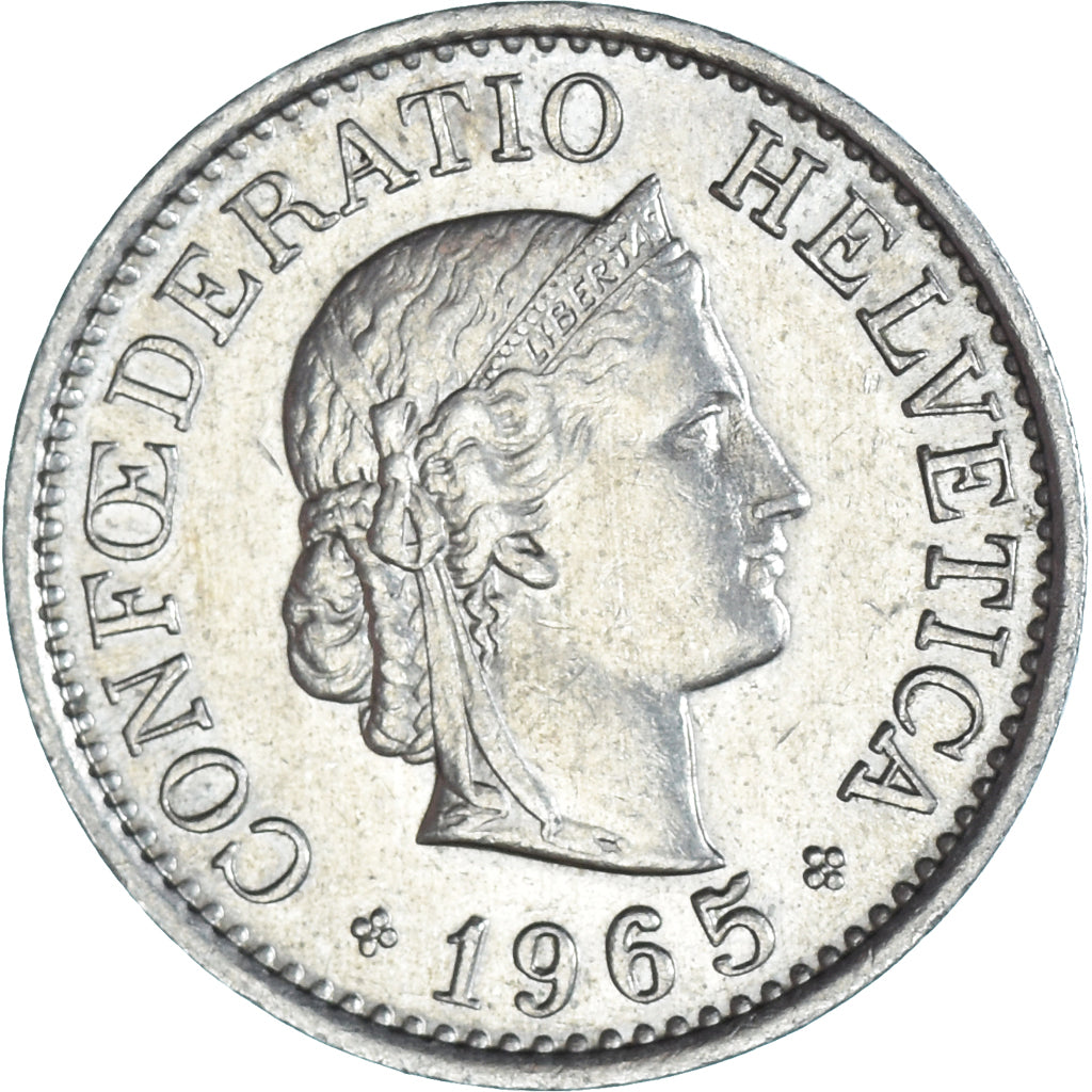 Münze, Schweiz, 10 Rappen, 1965